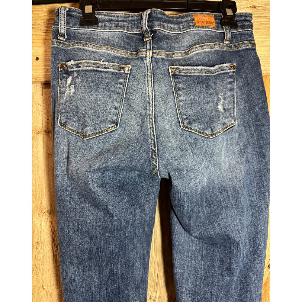 Judy Blue Jeans Los Angeles Slim Fit Distressed Blue Women's Size 9/29 - Picture 4 of 11